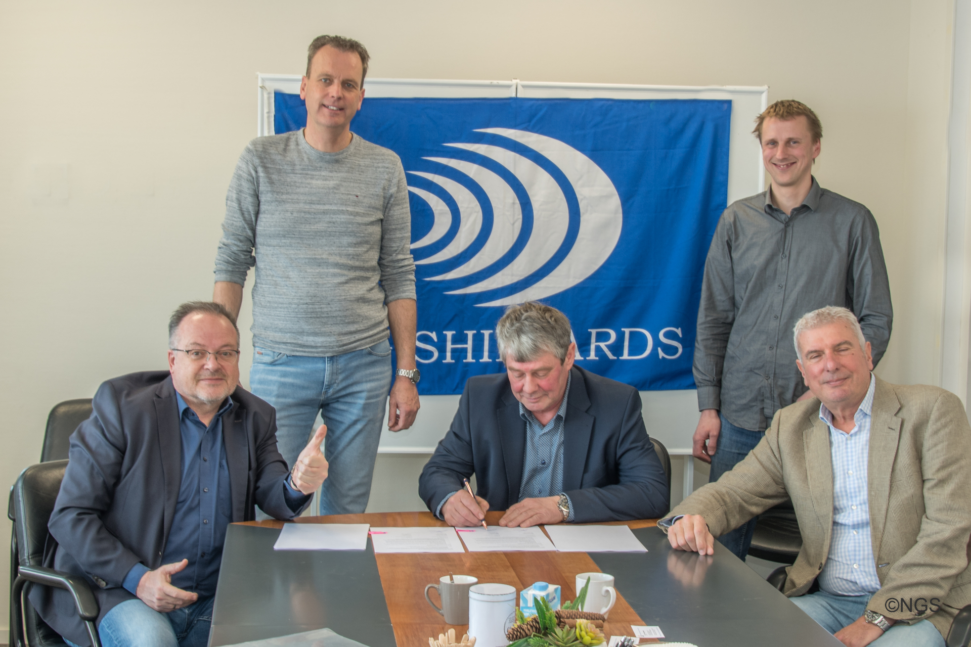 23/3/21: NG shipyards contract signing for building RV Adriaen Coenen