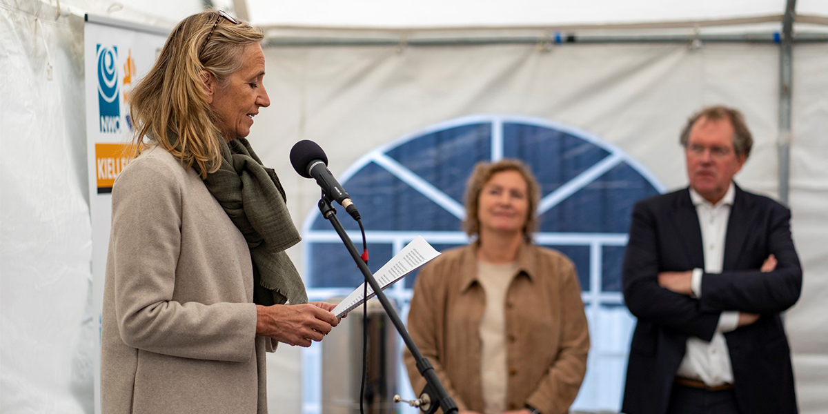 Speech by Thecla Bodewes, director of Thecla Bodewes Shipyards. Photo: Aernout Steegstra