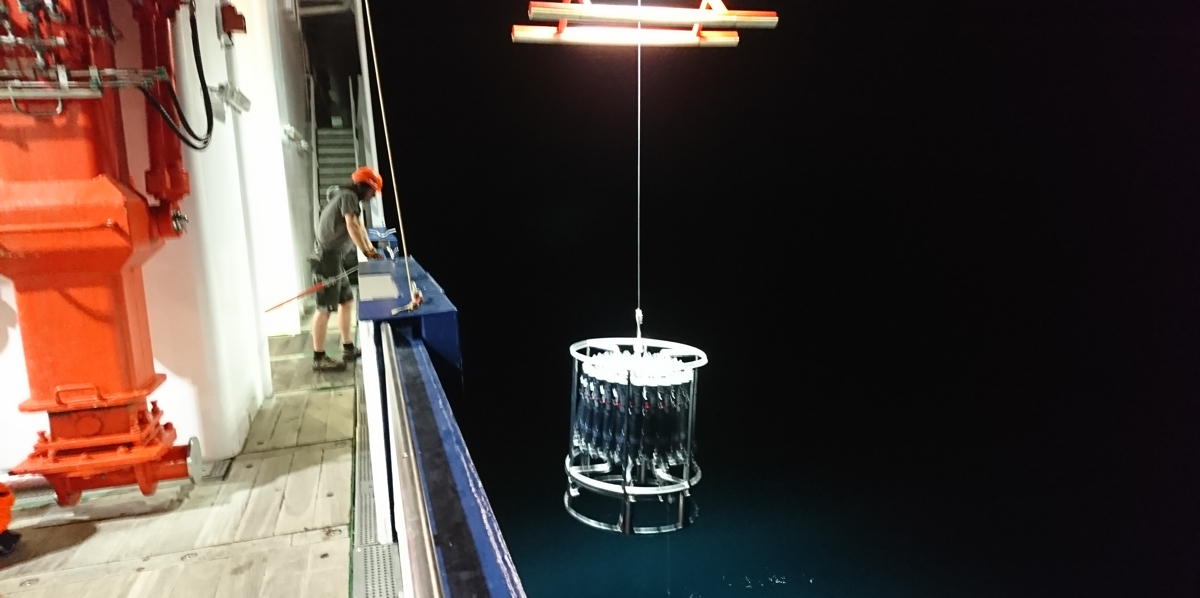 Water sampling by night Water sampling by night