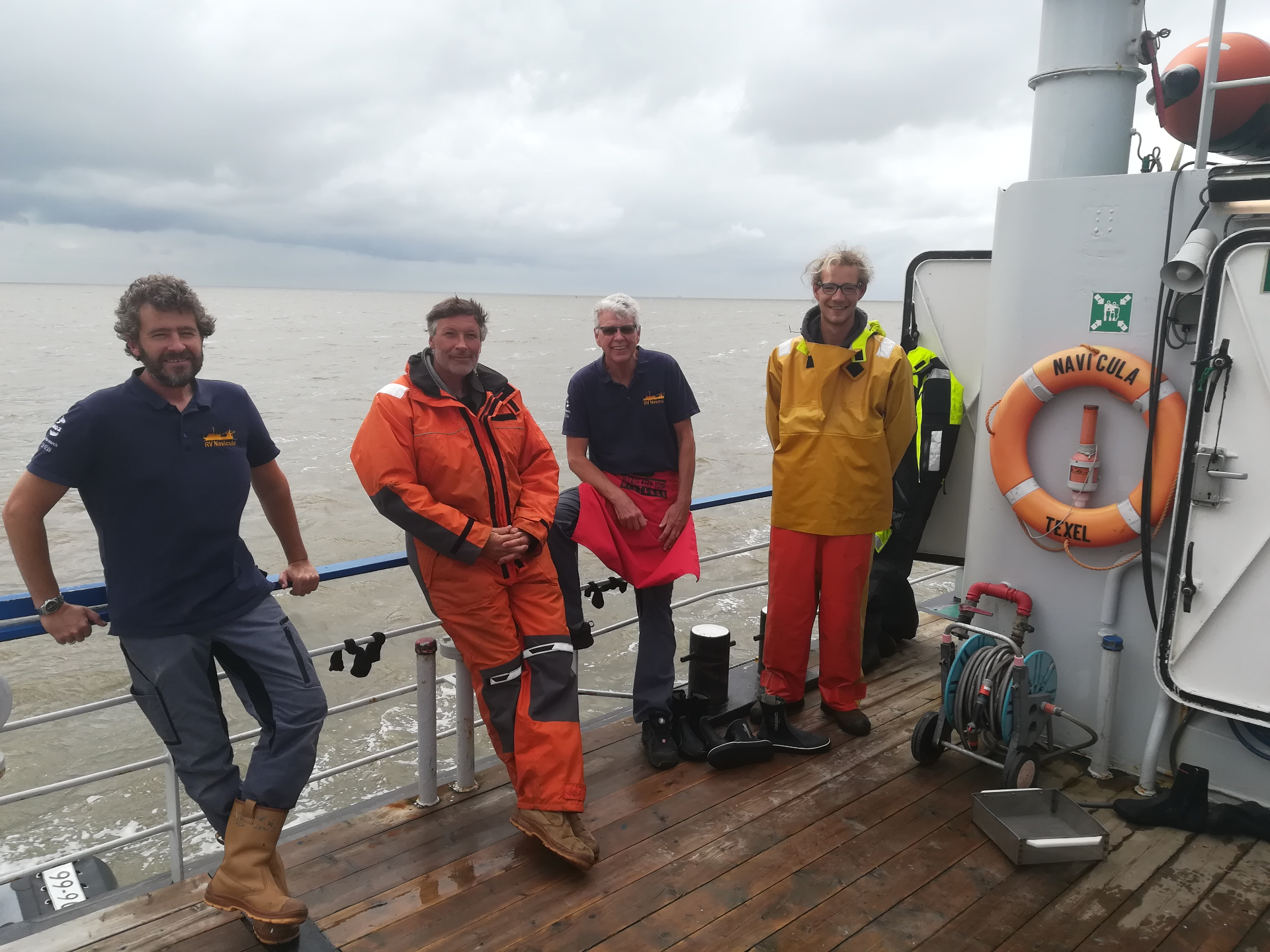 Crew van links naar rechts: Bram Fey, Arie Jan Koeman, Hein de Vries, Michael Schilling. Foto: Sander Holthuijsen