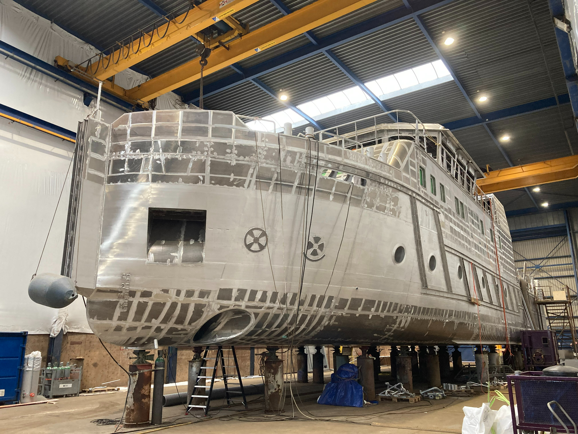 Final construction of RV Wim Wolff takes place at Thecla Bodewes Shipyards in Harlingen. Photo: NIOZ