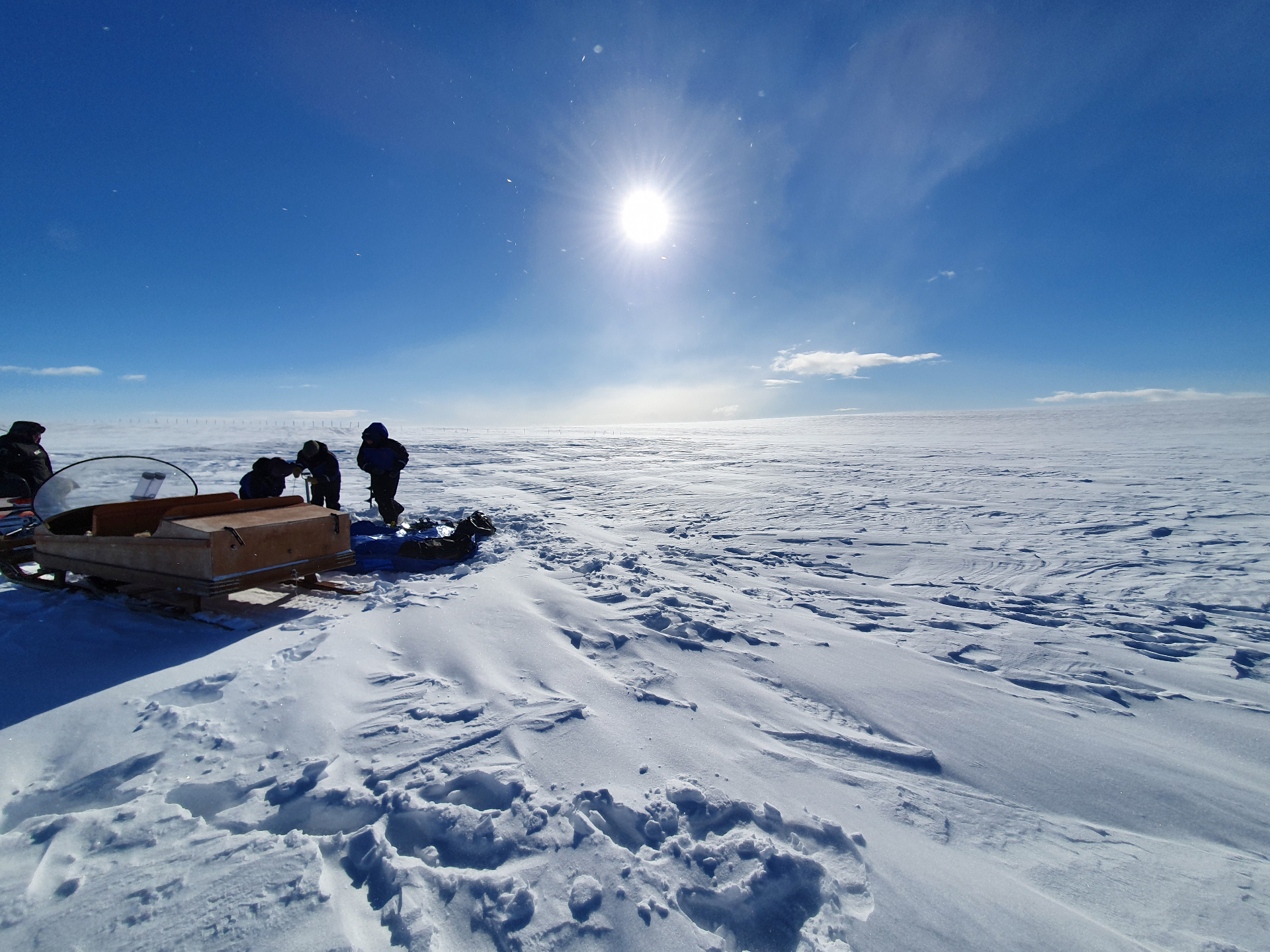 Collecting lake sediment cores for paleoclimate reconstructions during a recent expedition funded by EU INTERACT