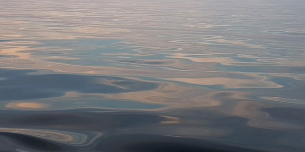 Flat water of the North Sea on a good day