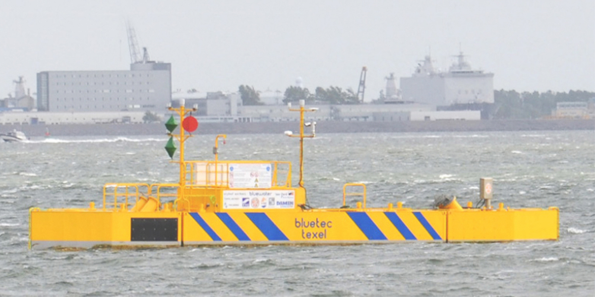 Bluetech-energy turbine in the Marsdiep, between Den Helder and the Island of Texel. Photo: Bert Aggenbach