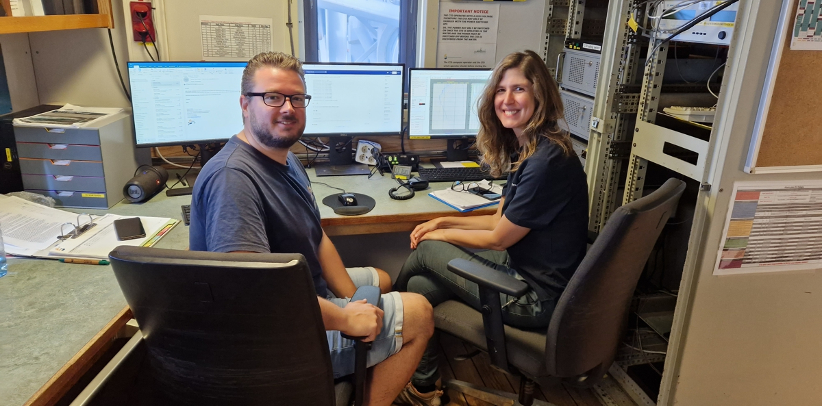 Catarina and Rene operating the CTD