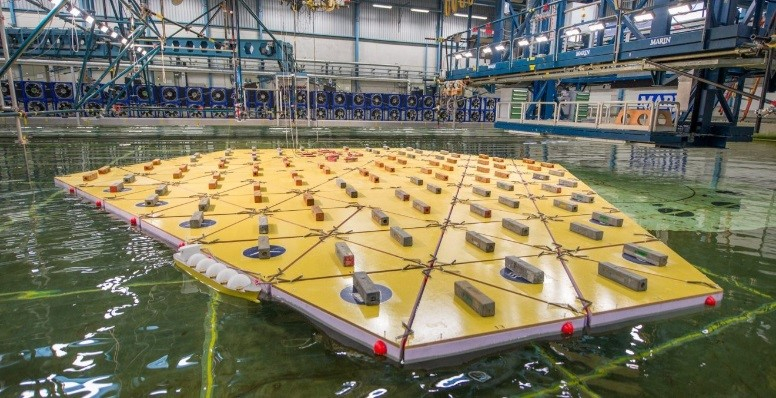 Schaaltest modulair platform op zee a