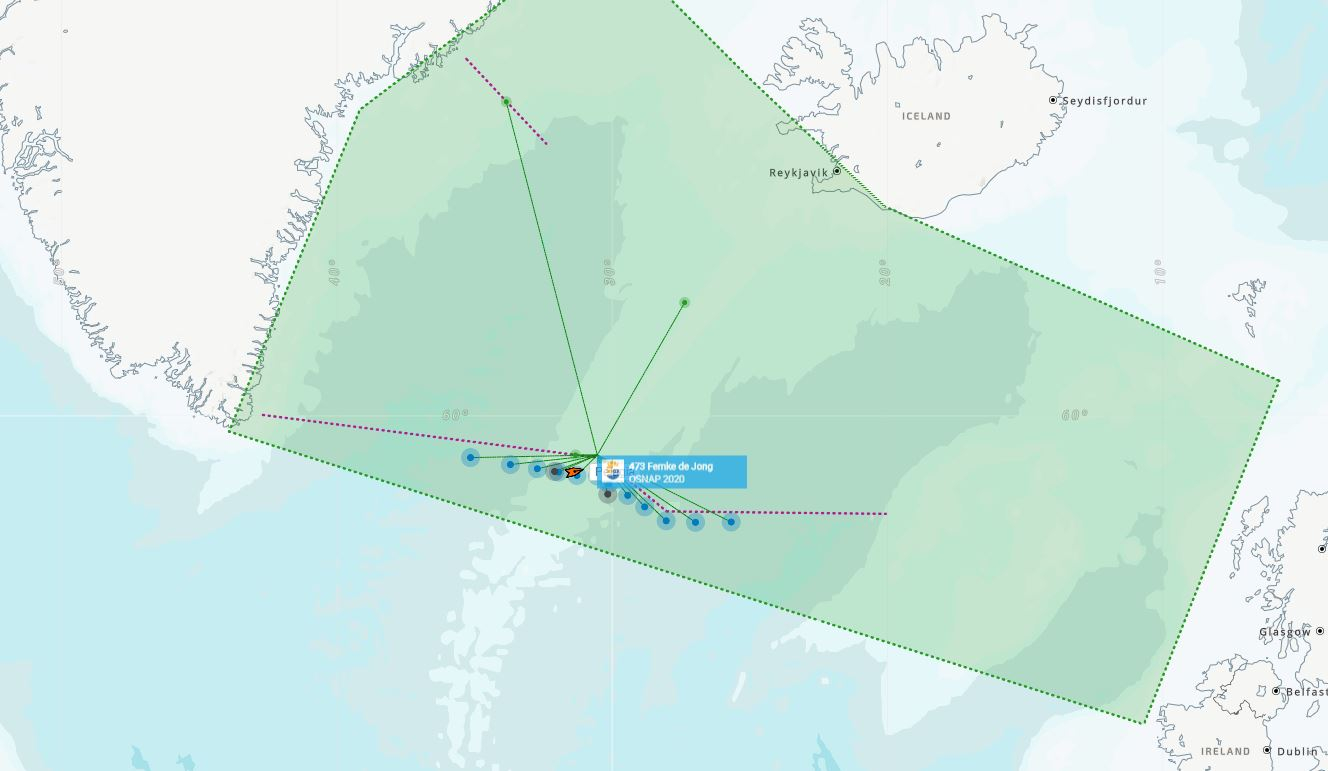 Area where the moorings are recovered