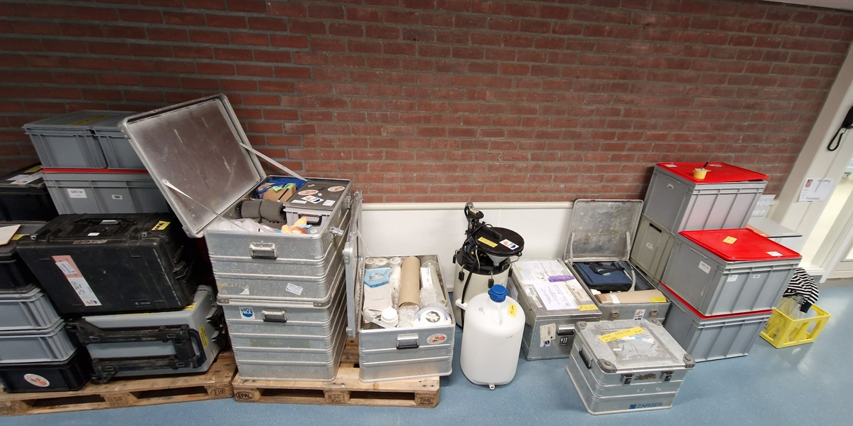 Equipment and lab materials to be used during the expedition