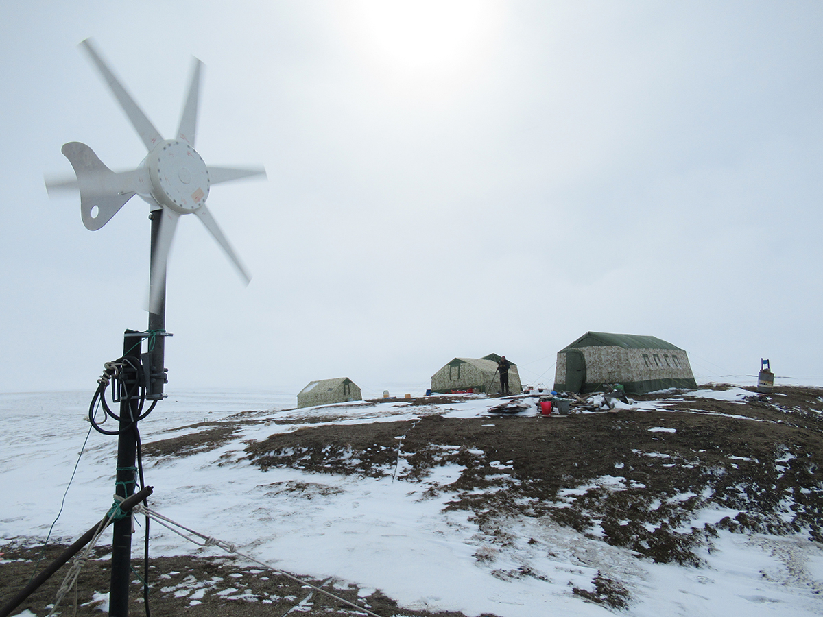 12 June 2019 The camp wakes up in freshly fallen snow.