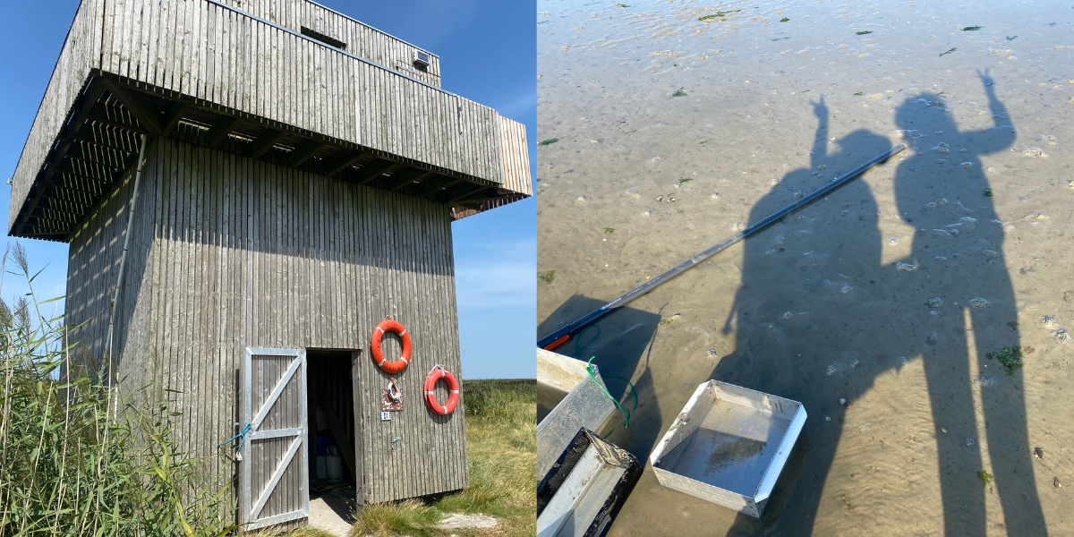 Left: The entrance to the house. Right: Farhana and I during a short break in between sampling. (Photo: Nienke Zwaferink) Left: The entrance to the house. Right: Farhana and I during a short break in between sampling. (Photo: Nienke Zwaferink)