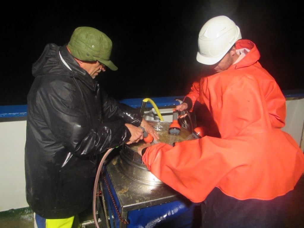 Sieving the sediments from the box cores to find all animals.