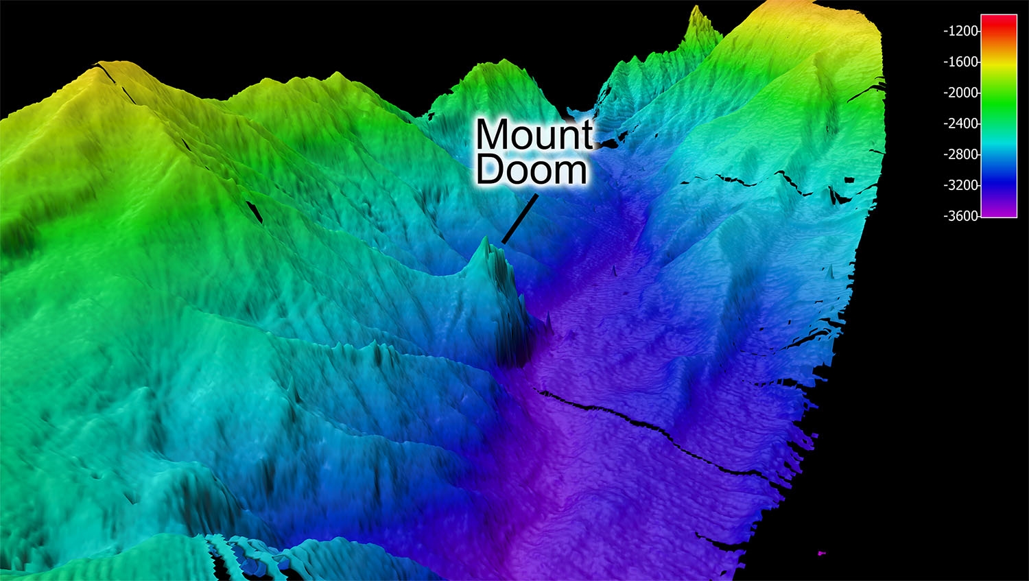 “Mount Doom”, a pinnacle at 2500 m water depth in the the Whittard Canyon