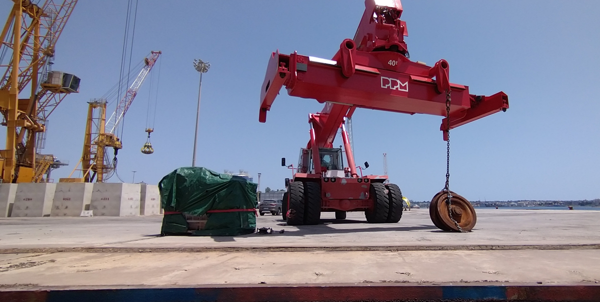 Our equipment as well as the anchor weight are loaded onto the ship