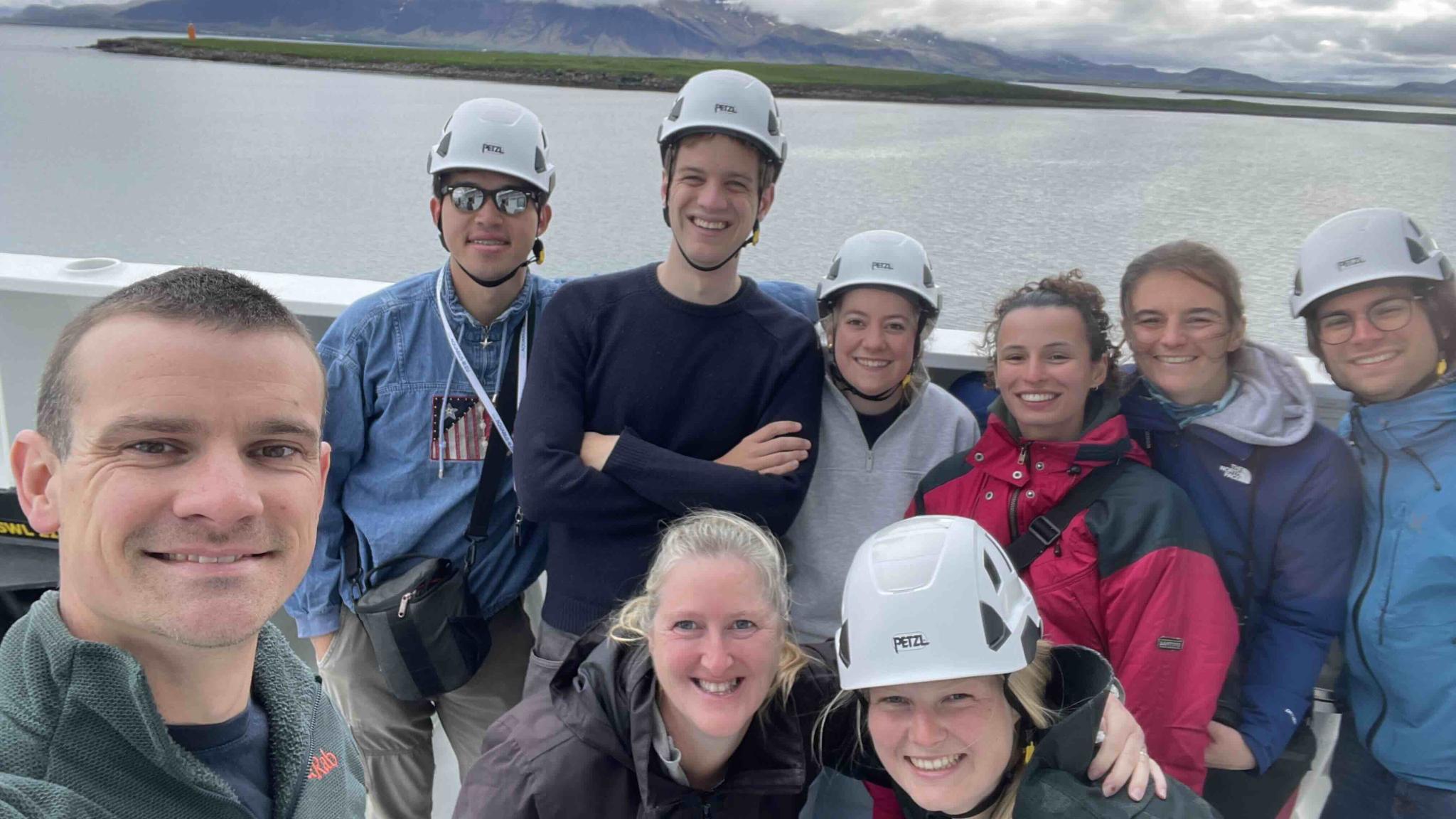 Part of the science team as we set out from Iceland on board of research vessel Anna Weber van Bosse for the SurfCO2 expedition.