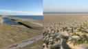 Left 'straigh forward' artificial dunes, right natural dunes.