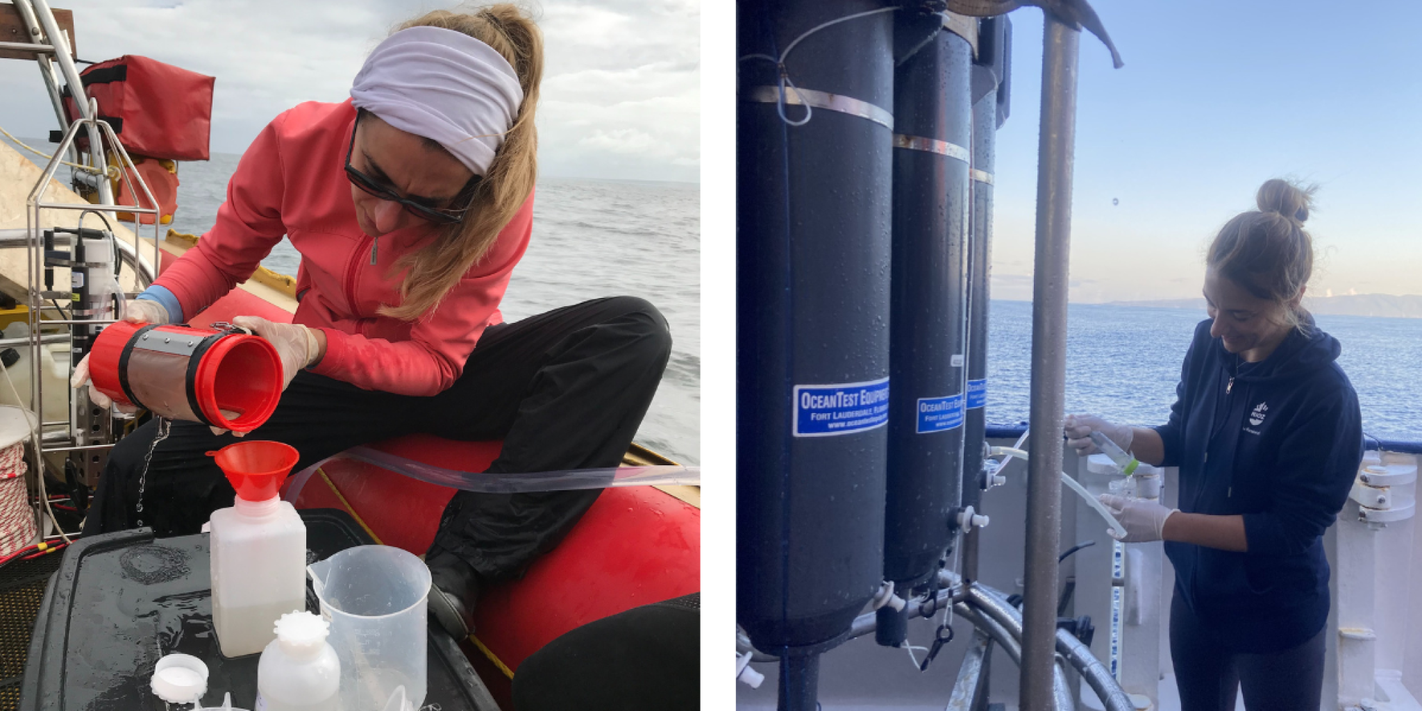 Eleonora Puccinelli sampling during fieldwork.