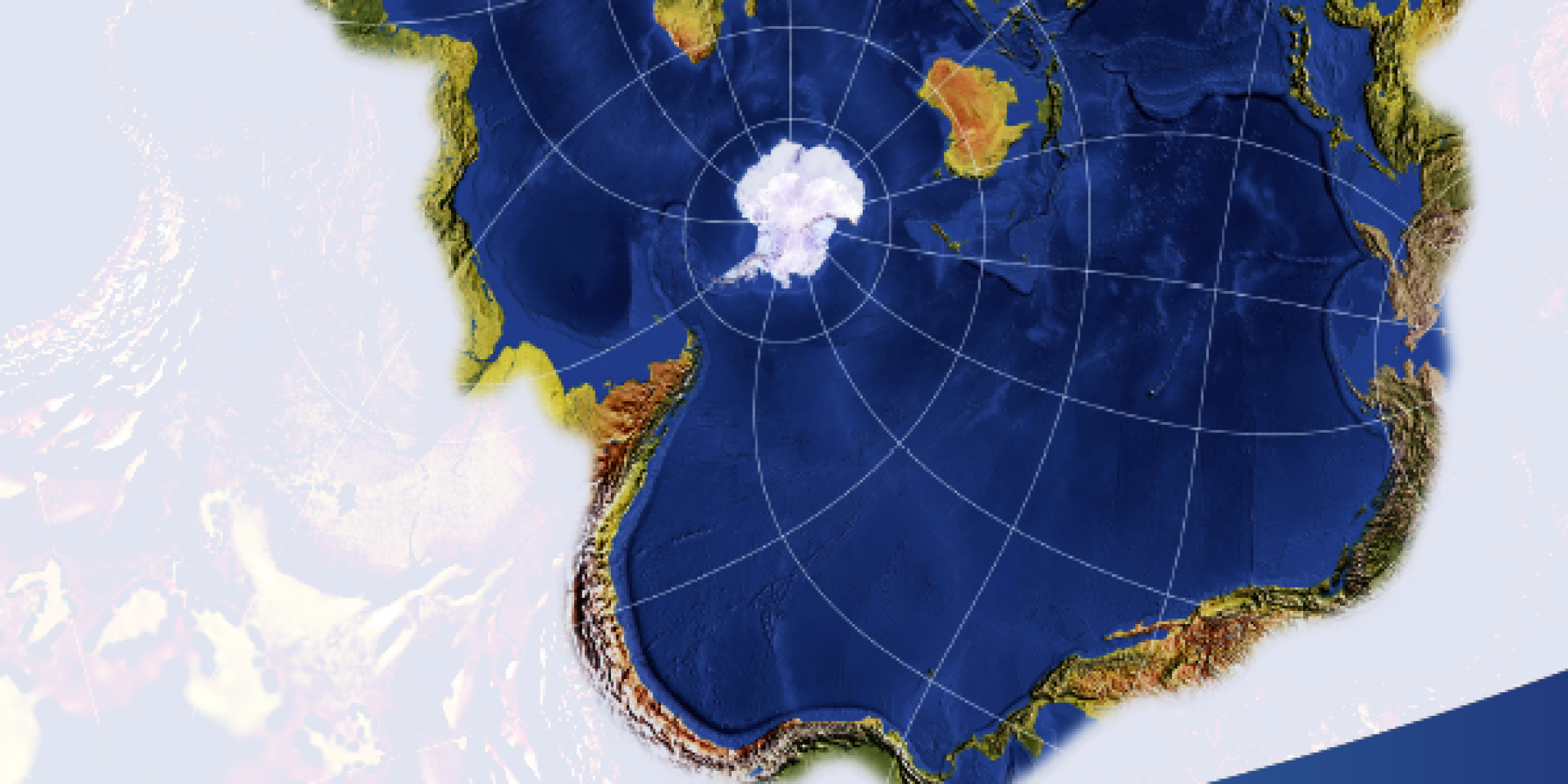 Omslag van NFVI met een kaart van Antarctica en de omliggende oceaan.