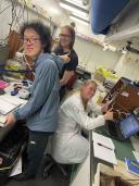 Getting acquainted with the instruments in the CO2 chemistry laboratory.