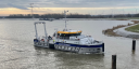 Het onderzoeksschip Wim Wolff op de Waddenzee.