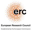Logo of the European Research Council (ERC) with an orange dotted pattern and black lettering.